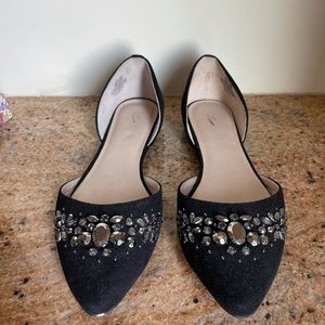 Jeweled pointed ballet flats size 7.5
